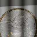 Vanity Perfume Round Decorative Storage Tray - White Circular Organizer for Bathroom, Bedroom Countertop - Dresser Tray for Perfume, Lotion Bottle, Cosmetics (10.2")