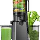 Juicer Machines with 5.8" Extra Large Feed Chute, Cold Press Juicer For Whole Vegetables and Fruits, 400W Professional Slow Masticating juicer Easy to Clean for Batch Juicing Mothers Day Gifts for Mom (Titanium Gray)
