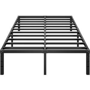 Metal Platform Bed Frame 18 Inch Tall,No Box Spring Needed,Full Size Bed with Heavy Duty Strong Support Slats,Easy to Assemble,Black