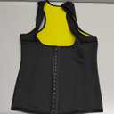 Sweat Waist Trainer Girdle Workout Sauna Tank Top Vest for Women Weight Loss Exercise, Double Tummy Slimmer (Black, M)