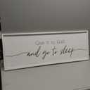 Give It to God and Go to Sleep Sign Framed Large 41''×15'' Above Bed Wall Decor for Bedroom Farmhouse Wall Decor Guest Room Decor Rustic Master Bedroom Wall Decoration Wood Wall Art (white frame)
