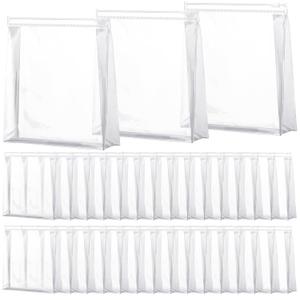 Xuniea 50 Pcs Mini Clear Makeup Bag Small Clear Zipper Pouch Travel Plastic Cosmetic Organizer Waterproof for Toiletries Swimsuit Bikini Bathing Suit(7.1'',Transparent)