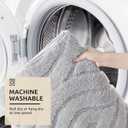 DEXDE Bathroom Rugs 20x32 Inches, Quick Dry Boho Bath Mat Non Slip Geometric Luxury Soft Machine Washable Bath Rugs Carpet for Bathroom Shower Tub Modern Decor, Gray