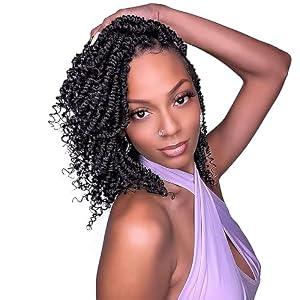 Passion Twist Crochet Hair, Passion Twist Hair 12 Inch, 8 Packs Pre-twist Passion Twist Hair, Short Passion Twist Crochet Braids, Pre Looped Crochet Hair For Black Women(1B)