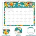 3 x Calendar 2026-18 Monthly Wall Calendar, January 2026 - June 2027, 8.5" x 11", Calendar 2026-2027 with Twin-Wire Binding, Hanging Hook, Blocks and Julian Dates (Flowers Wall Calendar)
