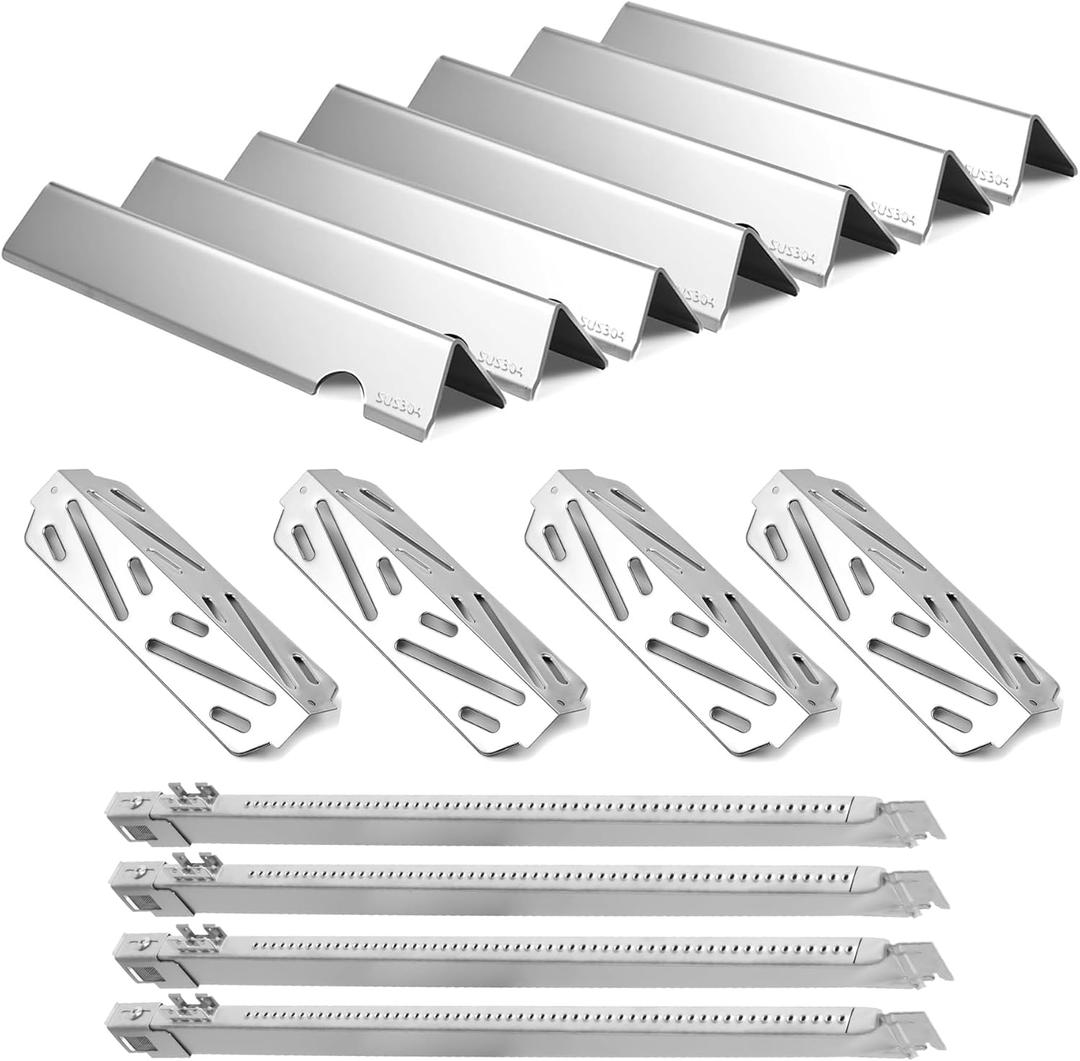 AJinTeby Grill Replacement Parts for Weber Genesis II E-410, S-410, Genesis II LX E-440, S-440, Weber Flavorizer Bars Heat Deflector Grill Burners 67489, 67490, 67491, 66041, 66033, 66796