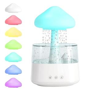 Cloud Humidifier, Essential Oil Diffuser, Mushroom Humidifiers with Water Drip,7 Colors Night Light Aromatherapy for Bedroom Large Room Home Office