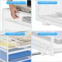 Lavatino 12 Compartments Paper Organizer for Desk, Mesh Literature Organizer, Mail File Sorter Tray with Handle, Desktop Mailbox for Office Classroom Home - White