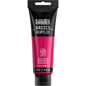 Liquitex BASICS Acrylic Paint, 118ml (4-oz) Tube, Metallic Magenta