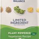 Natural Balance Limited Ingredient Adult Dry Dog Food with Vegan Plant Based Protein and Healthy Grains, Vegetarian Recipe, 12 Pound (Pack of 1)