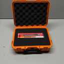 1 Pcs 14.3 x 11.4 x 4.5 Inch Waterproof Hard Case with DIY Customizable Foam Insert Portable Protective Case with Knife for Camera Drones Equipments Tools Test Instruments (Orange)