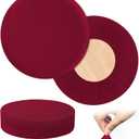 HFATMOS 2 Pcs Bar Stool Covers Round Stool Slipcovers High Elastic Circle Chair Covers Soft Chair Seat Cushion Slipcover for Stool of Dia 14-17 Inch, Wine Red