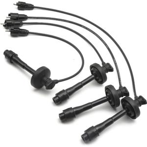 52649ZQ Ignition Spark Plug Wires Set Compatible with Toyota Corolla 1998 1999 2000 2001 2002 L4 1.8L, 4 Pcs