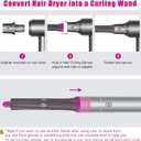 Hair Curling Iron Barrels & Round Brush Attachment for Dyson Supersonic Hair Dryer, 5 in 1 Hair Tools Replacement Parts Automatic Curling Suit, Accessories for Multiple Hair Styles