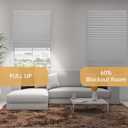 Changshade 6-Pack Temporary Light Filtering Paper Blinds for Window, Cut to Size Adhesive Paper Shades, Stick on Pleated Blinds,No Drill Easy Install,36" W x 72" H,White