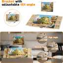 1500-Piece Rotating Puzzle Board with Drawers and Cover, Puzzle Tables for Adults, Portable Jigsaw Wood Table with 6 Storage Drawers, Non Slip Felt and Handle, Ideal Gift35.1"x26"