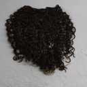 LONAI 4PC Clip in Hair Extensions, 100 Pure Protein Silk Curly Hair Extension for Women, 26 Inch Long Soft Natural Hair Extensions-Dark Almond brown with copper