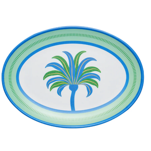 Preppy Palm Melamine Serving Platter 13.75x9.8in.