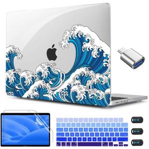 CISSOOK Wave Case for MacBook Air 13.6 inch 2026 2025 2024 2023 2022 Release, Ocean Hard Shell Cover for MacBook Air 13.6 A2681 A3113 A3240 A3449 M2 M3 M4 M5 Chip with Keyboard Cover - Great Wave