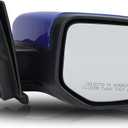 Passenger Side Mirror Compatible with 2016 2017 2018 2019 2020 2021 Honda Civic Sedan/Coupe/Hatchback Lx/Ex/Sport,Mirror with View Camera Power Heated (Blue)