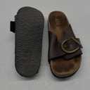 Women's Cork Footbed Sandals Cow Suede Summer Slide Sandals for Women with Adjustable Strap Buckle Open Toe Outdoor Beach Sandals 2025 (8, Chocolate)