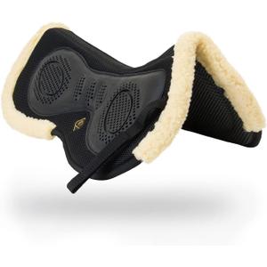 Kavallerie 3D Air-Mesh Half Pad, Impact Protection & Therapeutic Gel Padding English Saddle for Maximum Support and Stability, Best for Horses Under Saddle, Dressage, Jumping & Training (Black)