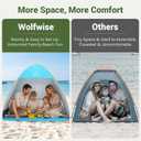 WolfWise Pop up Beach Tent Sun Shelter, 4-5 Person Beach Shade Canopy