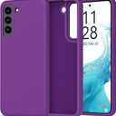 bemal for Samsung Galaxy S21 Case - Smooth Silky Liquid Silicone - Slim Fit Soft Microfiber Lining - Designed for Women and Girls - Shockproof Protective Phone Cover 6.2"- Purple