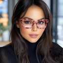 Oprah Reading Glasses for Women - 5Pack Blue Light Blocking Square Fashion Readers with Spring Hinge Computer Eyeglasses(Mix4, 3.50x) (A04-multicolor)