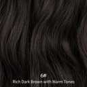 KooKaStyle Invisible Wire Hair Extensions with Transparent Wire Adjustable Size 4 Secure Clips Long Wavy Secret Synthetic Hairpiece 20 Inch 120g Rich Dark Brown with Warm Tones for Women