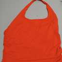 SUUKSESS Women Halter Tank Tops Double Lined Backless Y2K Trendy Going Out Tops (Red, L)