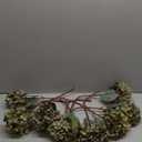 Hydrangea Artificial Flowers,Green Artificial Flower Fake Silk Hydrangea, Heads Bouquet with Stems Bulk for Fall Decoration Table Center Indoor Outdoor Faux Floral Plants 8pcs (Green)