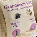 FUTEI Grandma Gifts,Grandma'Spot Throw Pillow Covers 18x18 Inch Set of 1 Christmas Holiday Home Decor for Couch Bed Living Room