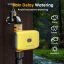 WiFi Water Timer for Garden WiFi Sprinkler Timer Outdoor, Irrigation Timers 1 Outlet Brass Inlet WiFi Hose Timers with APP Remote Control/Rain Delay/Manual for Garden/Lawn/Yard Watering System