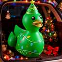 Hungdao 4ft Christmas Golf Cart Decoration Kit Christmas Inflatable Tree Duck PVC Blow Ups Tree Duck Fan Flag Tinsel Garlands Tinsel Streamers Reusable Outdoor Pool Floats Decoration for Parade Yard