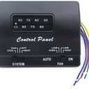 7330F3852 RV Air Conditioner Thermostat, Black, Single Stage Heating/Cooling Control, Compatible with Coleman Mach Series