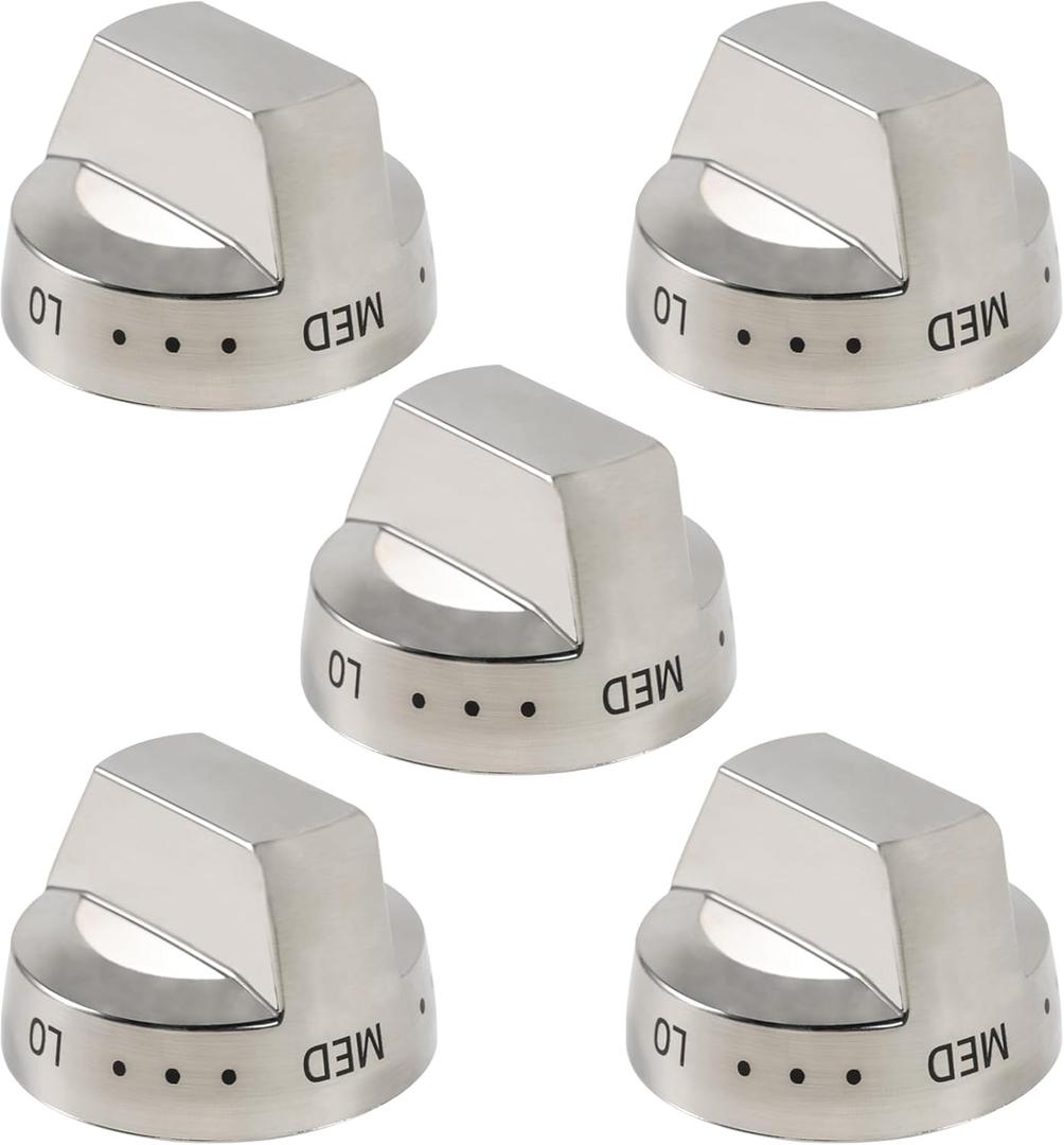 Upgraded DG94-0316A Burner Knob for Samsung Stove(5PCS),Replace DG94-0316B DG94-0316C DG94-0316D, Compatible with NX58K9850SG/AA-00/01/02/03,NX58K9850SS/AA-00/01/02/03