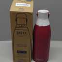 Brita Insulated Filtered Water Bottle with Straw, Reusable, Stainless Steel Metal, Ruby, 32 Ounce