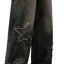 Mens Y2k Star Jeans High Waisted Hip Hop Streetwear Jeans Loose Baggy Embroidery Aesthetic Harajuku Denim Pants Medium