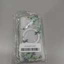 RALEAVO for iPhone 17 Case Compatible with MagSafe Clear Floral Cover with Green Leaves Pattern for Girls Women Slim Cute Hard Back Shockproof Phone Case for iPhone 17,Transparent