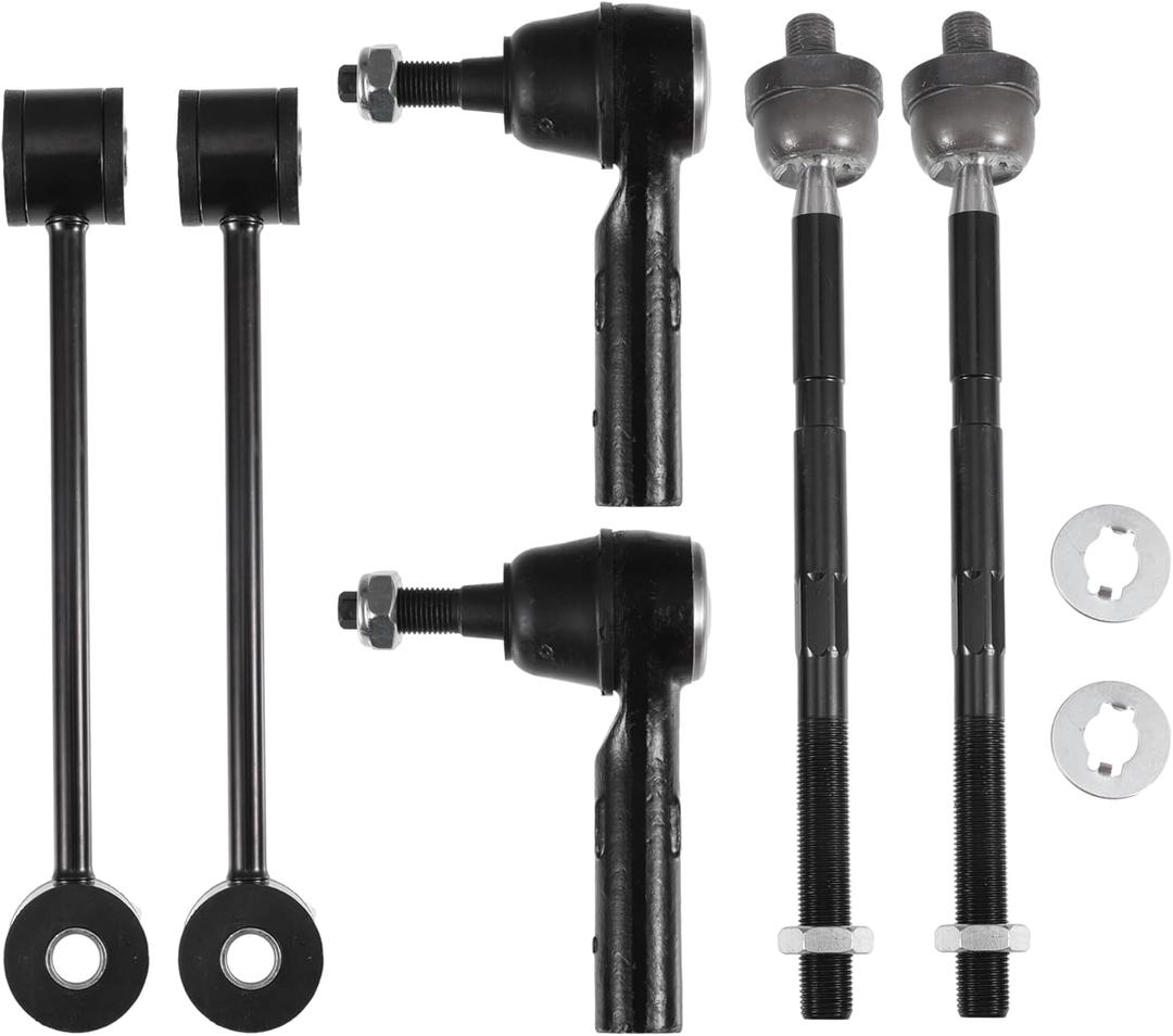 X AUTOHAUX 6 Pcs Front Sway Bar Links Inner Outer Tie Rod Ends for Jeep Commander 2006-2010 for Jeep Grand Cherokee 2005-2010 Suspension Kit Stabilizer Bar Link Steering Tie Rod End