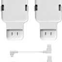 Sync Module 2 Outlet Wall Mount for Blink Doorbell Camera, Window Sensors Accessories,Doorbell Chime Inside House Bracket Holder with Short Cable (2 Wall Holder)