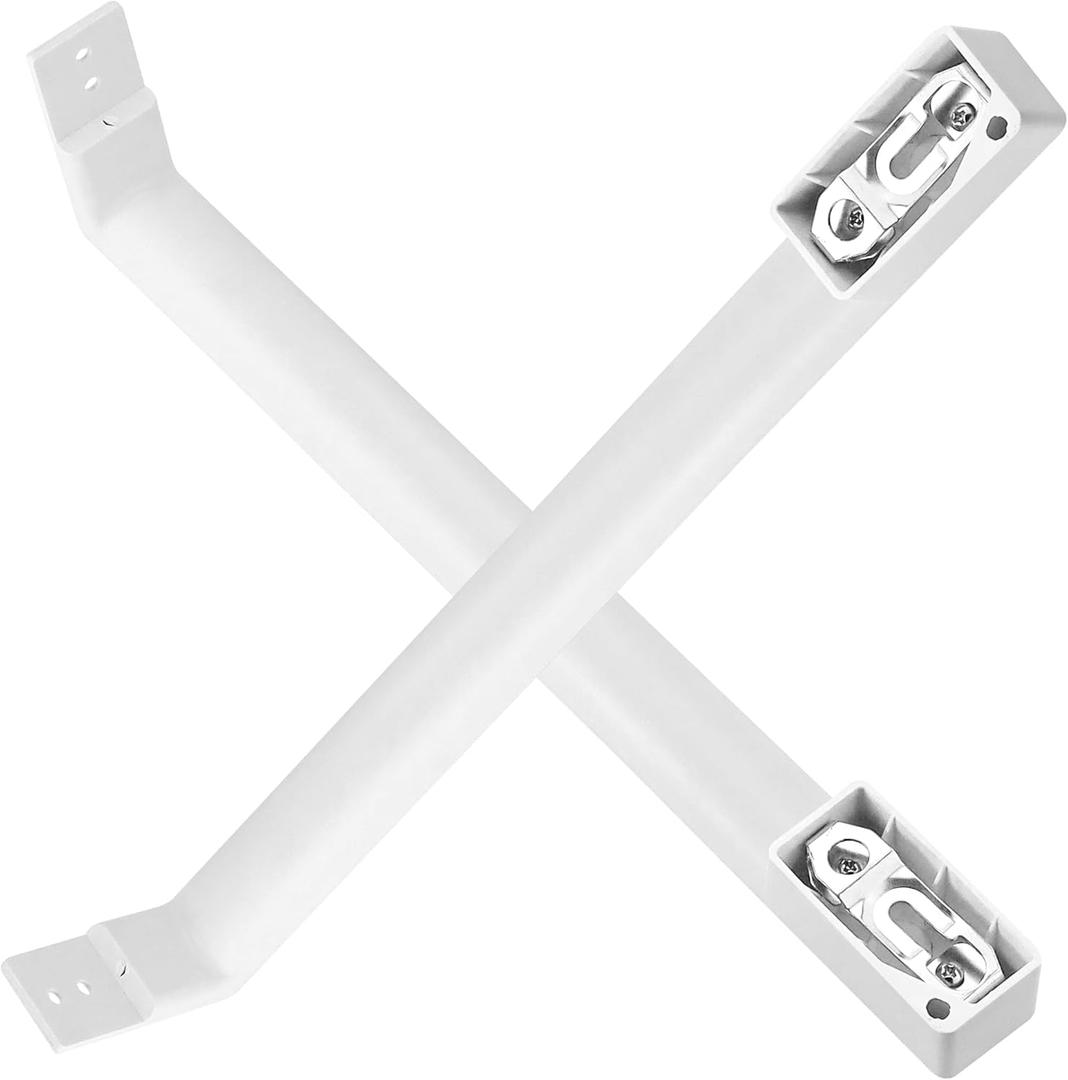 WR12X32350 Refrigerator Door Handle Set Fit for GE Refrigerator GTS18FGLFBB GIE16DGHBRBB GIE16DGHCRBB GIE16DGHHRBB Replace 5304504509 5304504510 AP6985343 PS12749320, White