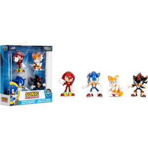 Jada Metalfigs Sonic The Hedgehog 4-Pack, Sonic, Tails, Knuckles, Shadow, 2.5 Die-Cast Figures - Wave 1, Ages 8+