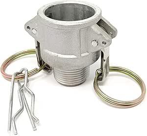 Gloxco Aluminum Type B Cam and Groove Fitting, 3/4" Female Camlock x 3/4" Male NPT (CAM-07-B-AL)