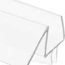 Prime-Line M 6259 Frameless Shower Door Bottom Seal for 1/2 in. Thick Glass Doors, Dual Flap and 45 Degree Drip Guard, 36 in., Clear Vinyl (Single Pack)