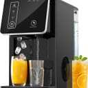 Electactic Countertop Ice Maker with Water Dispenser, Fast Ice Making, Portable Self-Cleaning Ice Machine with 3.3L Water Tank & 1L Ice Storage, Compact Ice Cube Maker for Home Kitchen Office Party