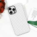 Magnetic for iPhone 12 Pro Max Case Cute Polka Dot Phone Case, Shockproof Slim TPU and Hard PC Protective Phone Cover Compatible with MagSafe Designed for Women Girls, White
