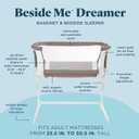 Baby Delight Beside Me™ Dreamer Bassinet | Bedside Sleeper & Baby Bassinet | 8-Position Height Adjustment | 100% GOTS Certified Organic Cotton Fabric | Organic Mocha
