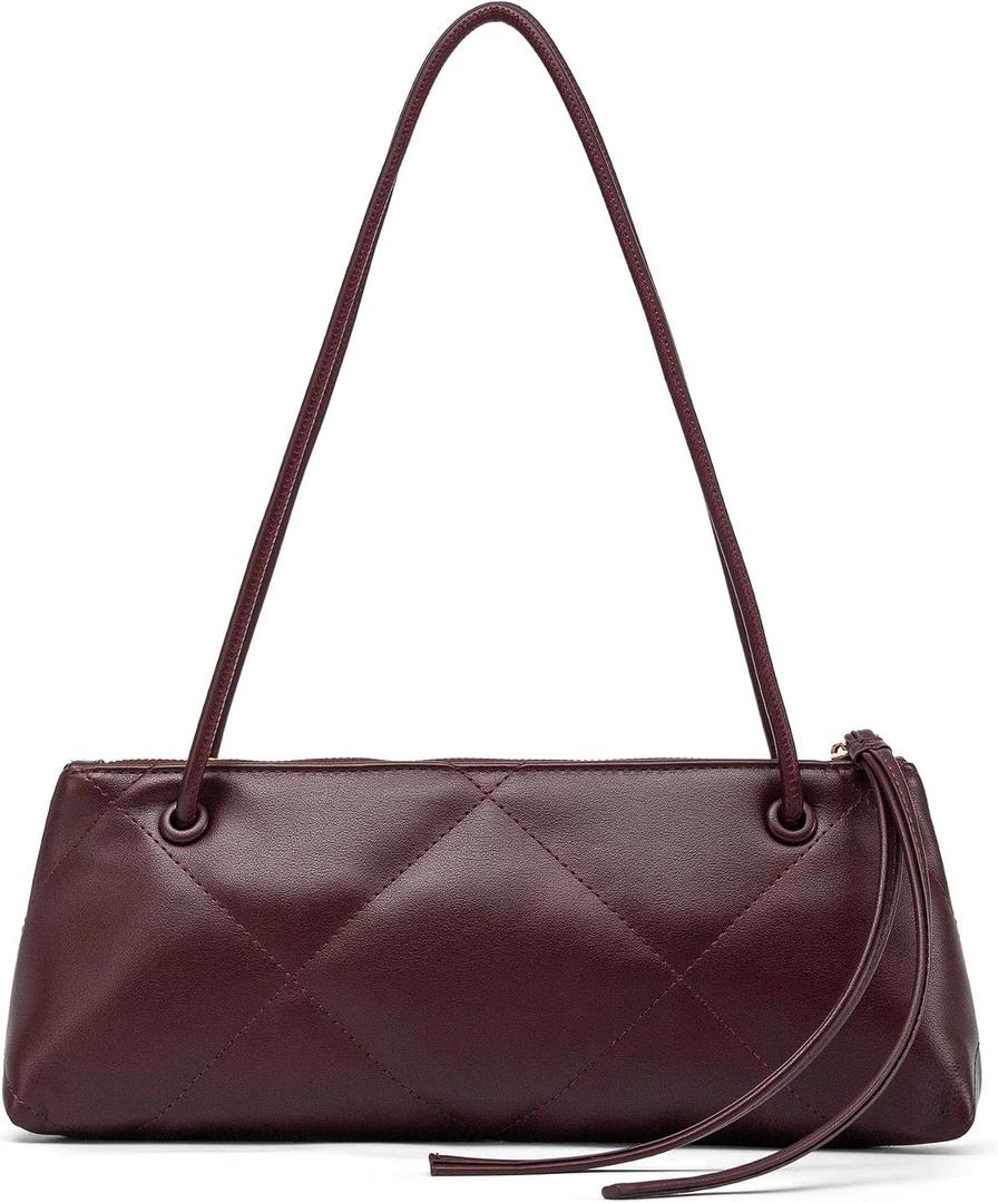 NEWBELLA Women's PU Leather Clutch Purse - Convertible Top Handle Shoulder Bag for Work Evening